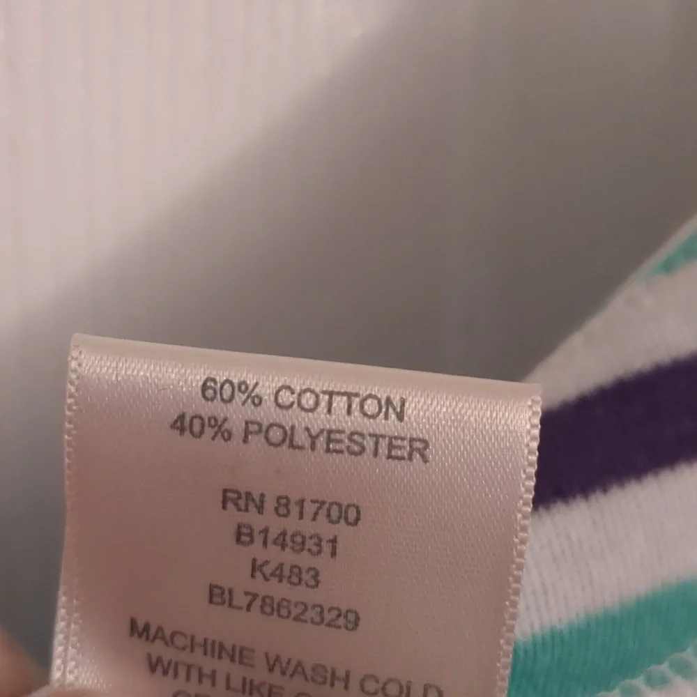 Blair Teal & Purple Striped 3/4 Sleeve Top - 3X